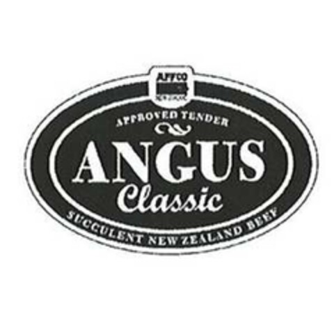 AFFCO APPROVED TENDER ANGUS CLASSIC SUCCULENT NEW ZEALAND BEEF Logo (EUIPO, 08.09.2009)