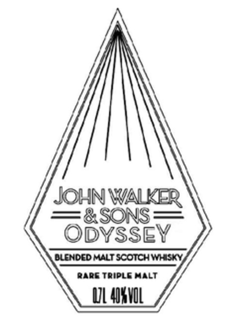 JOHN WALKER & SONS ODYSSEY BLENDED MALT SCOTCH WHISKY RARE TRIPLE MALT 0.7L 40%VOL Logo (EUIPO, 14.11.2012)