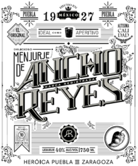 DELICIOSO MENJURJE DE ANCHO REYES HEROICA PUEBLA DE ZARAGOZA Logo (EUIPO, 26.02.2013)