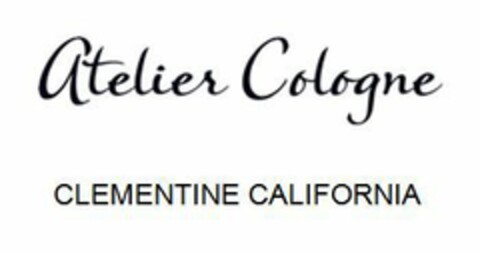 ATELIER COLOGNE CLEMENTINE CALIFORNIA Logo (EUIPO, 13.12.2016)