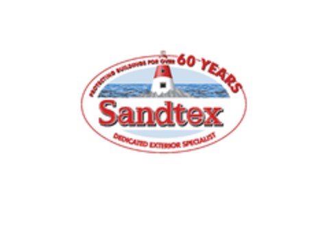 Sandtex PROTECTING BUILDINGS FOR OVER 60 YEARS DEDICATED EXTERIOR SPECIALIST Logo (EUIPO, 15.10.2020)