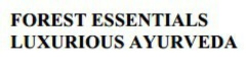 FOREST ESSENTIALS LUXURIOUS AYURVEDA Logo (EUIPO, 26.04.2021)