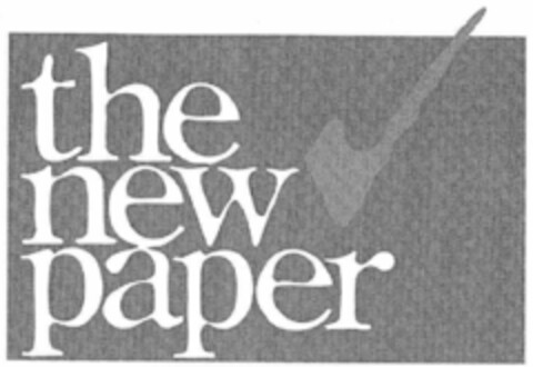 THE NEW PAPER Logo (EUIPO, 04/01/1996)