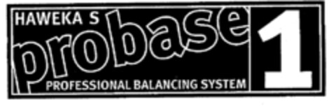 HAWEKA S probase PROFESSIONAL BALANCING SYSTEM 1 Logo (EUIPO, 09/06/1996)