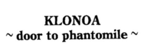 KLONOA door to phantomile Logo (EUIPO, 09.05.1997)