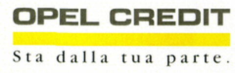 OPEL CREDIT Sta dalla tua parte. Logo (EUIPO, 14.01.2000)