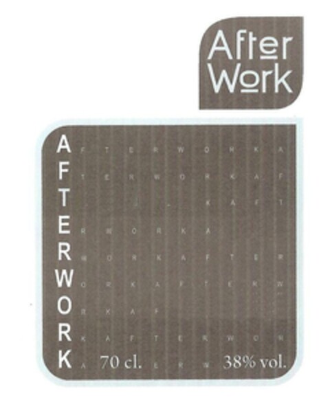 After Work 70 cl 38% vol. Logo (EUIPO, 12/30/2008)