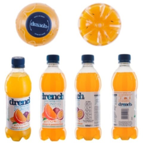 drench juicy spring water orange & passion fruit Logo (EUIPO, 06/25/2014)