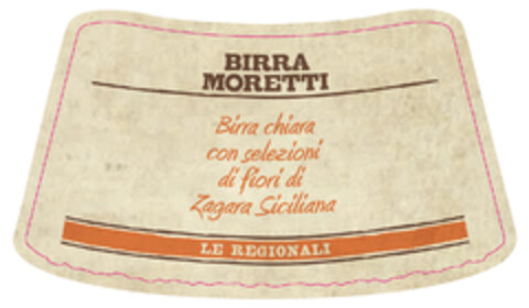 BIRRA MORETTI Birra chiara con selezioni di fiori di Zagara Siciliana LE REGIONALI Logo (EUIPO, 12/12/2014)