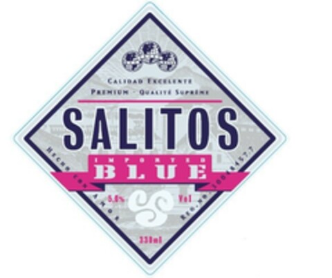 SALITOS IMPORTED BLUE Logo (EUIPO, 02/19/2021)