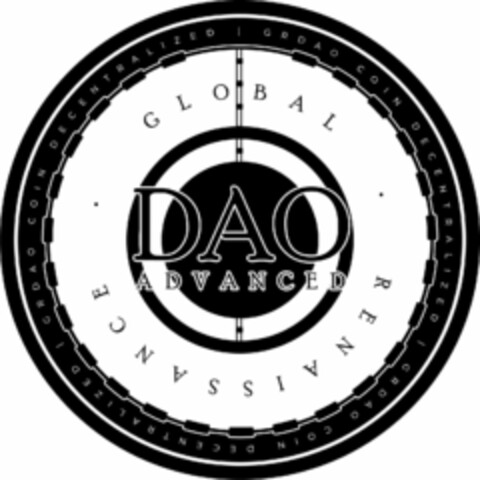 DAO ADVANCED GLOBAL RENAISSANCE GRDAO COIN DECENTRALIZED Logo (EUIPO, 15.07.2022)