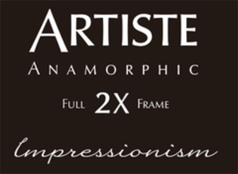 ARTISTE ANAMORPHIC FULL 2X FRAME Impressionism Logo (EUIPO, 05.06.2024)