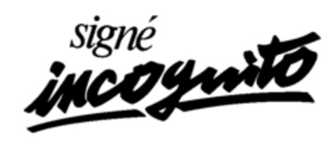 signé incognito Logo (EUIPO, 01.04.1996)