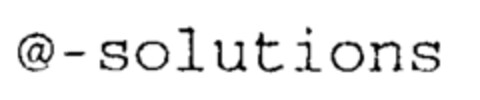 @-solutions Logo (EUIPO, 09/23/1999)