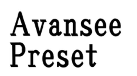 AVANSEE PRESET Logo (EUIPO, 28.01.2013)