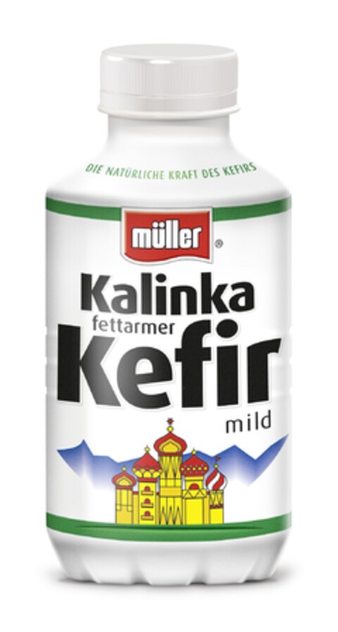 DIE NATÜRLICHE KRAFT DES KEFIRS müller Kalinka fettarmer Kefir mild Logo (EUIPO, 11.05.2015)