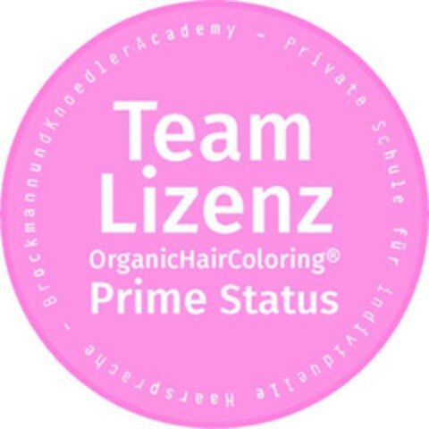 Teamlizenz OrganicHairColoring Prime Status - BrockmannundKnoedlerAcademy - Private Schule für individuelle Haarsprache Logo (EUIPO, 11/01/2016)