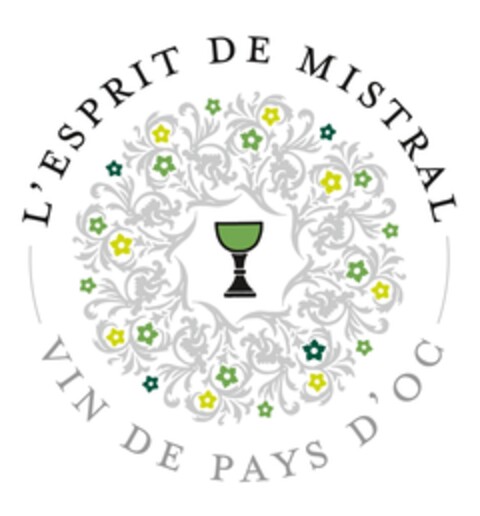 L'ESPRIT DE MISTRAL - VIN DE PAYS D'OC Logo (EUIPO, 31.05.2018)