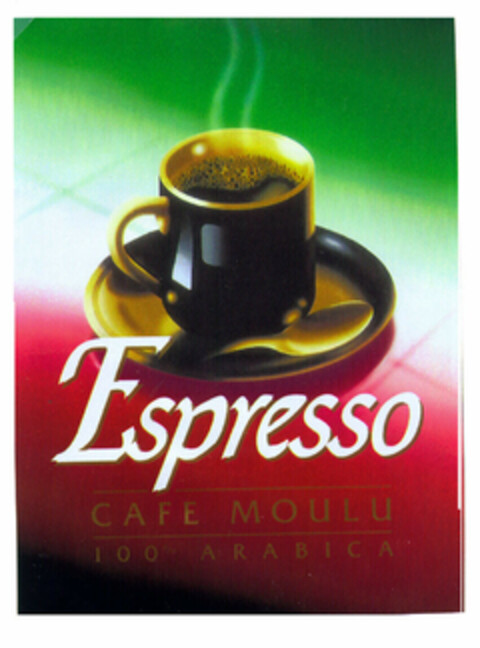 Espresso CAFE MOULU 100 ARABICA Logo (EUIPO, 16.10.2000)