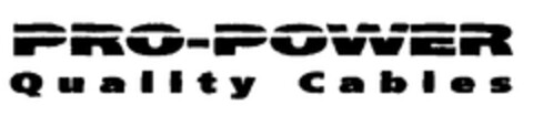 PRO-POWER Quality Cables Logo (EUIPO, 29.11.2000)