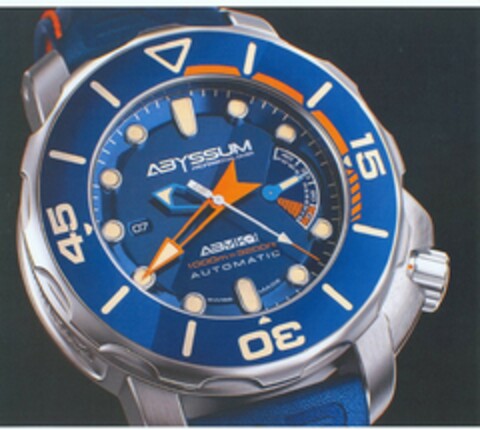 ABYSSUM PROFESSIONAL DIVER ABMK-1 1000m = 3200ft AUTOMATIC Logo (EUIPO, 05.06.2015)