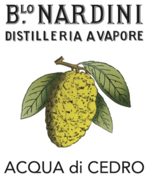 B.LO NARDINI  DISTILLERIA A VAPORE ACQUA di CEDRO Logo (EUIPO, 02/28/2017)