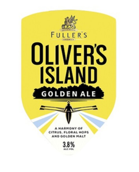 GRIFFIN BREWERY FULLER'S CHISWICK OLIVER'S ISLAND GOLDEN ALE A HARMONY OF CITRUS, FLORAL HOPS AND GOLDEN MALT 3.8% ALC. VOL Logo (EUIPO, 16.11.2017)