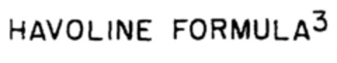 HAVOLINE FORMULA³ Logo (EUIPO, 01.04.1996)