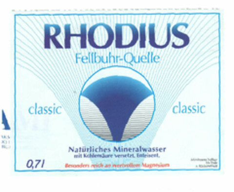 RHODIUS Fellbuhr-Quelle Logo (EUIPO, 21.02.1997)