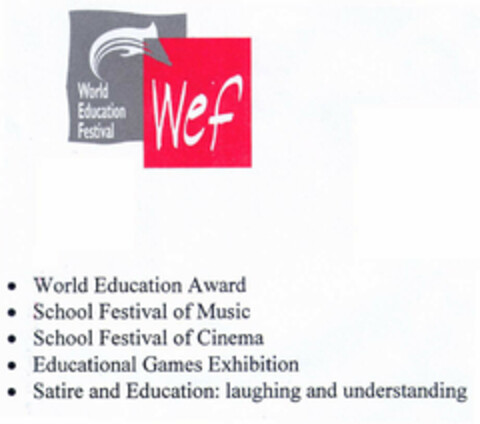 World Education Festival Wef Logo (EUIPO, 10.01.2000)