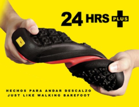 24 HRS PLUS+ HECHOS PARA ANDAR DESCALZO JUST LIKE WALKING BAREFOOT Logo (EUIPO, 11/29/2006)