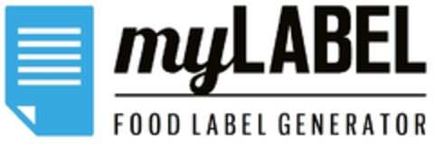 mylabel food label generator Logo (EUIPO, 04/26/2016)