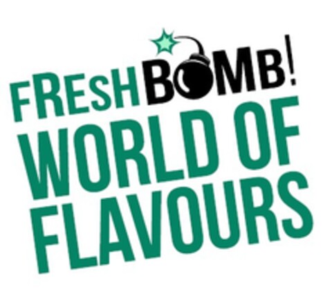 FRESH BOMB WORLD OF FLAVOURS Logo (EUIPO, 11/08/2017)