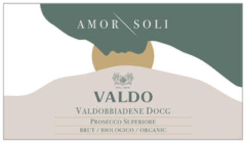 AMOR SOLI  DAL 1926 VALDO VALDOBBIADENE DOCG PROSECCO SUPERIORE BRUT/BIOLOGICO/ORGANIC Logo (EUIPO, 04.01.2022)
