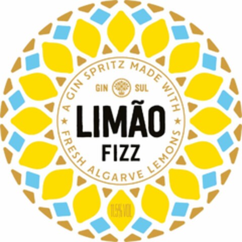 GIN SUL LIMÃO FIZZ * A GIN SPRITZ MADE WITH FRESH ALGARVE LEMONS 11.5% VOL Logo (EUIPO, 25.07.2023)