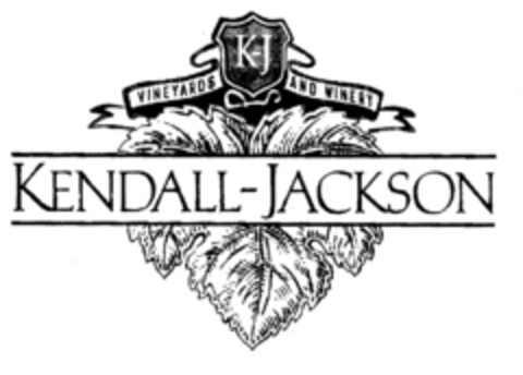 K-J VINEYARDS AND WINERY KENDALL-JACKSON Logo (EUIPO, 04/14/1998)