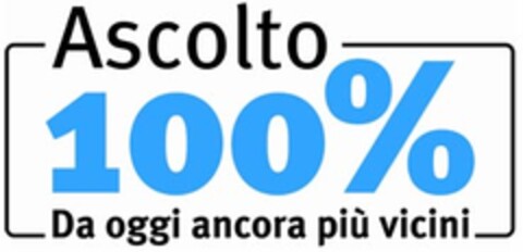 Ascolto 100% Da oggi ancora più vicini Logo (EUIPO, 06/05/2006)