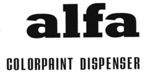 ALFA COLORPAINT DISPENSER Logo (EUIPO, 07/14/2014)