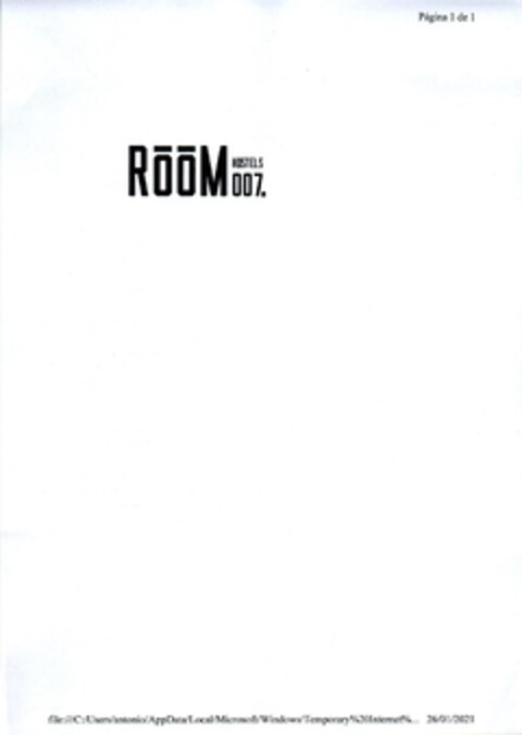 ROOM007. HOSTELS Logo (EUIPO, 08.02.2021)