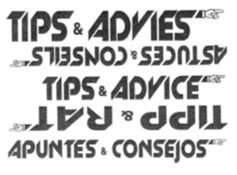 TIPS & ADVIES ASTUCES & CONSEILS TIPS & ADVICE TIPP & RAT APUNTES & CONSEJOS Logo (EUIPO, 18.02.2002)