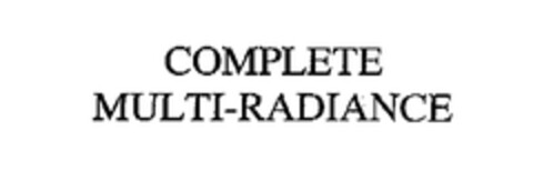 COMPLETE MULTI-RADIANCE Logo (EUIPO, 25.05.2004)