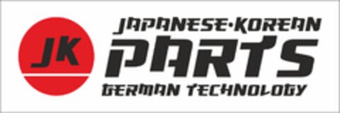 JK JAPANESE KOREAN PARTS GERMAN TECHNOLOGY Logo (EUIPO, 28.08.2019)