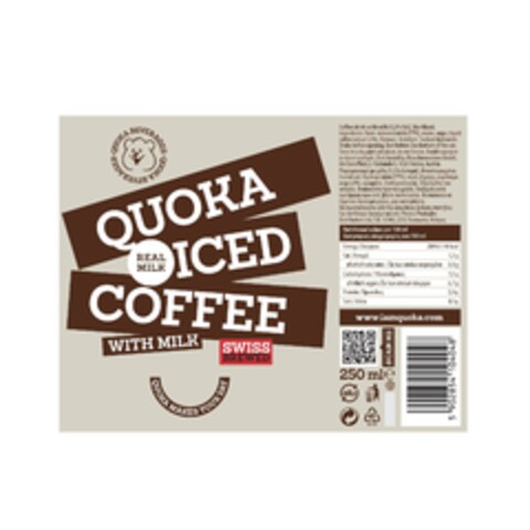 QUOKA ICED COFFEE WITH MILK,REAL MILK Logo (EUIPO, 12/22/2020)