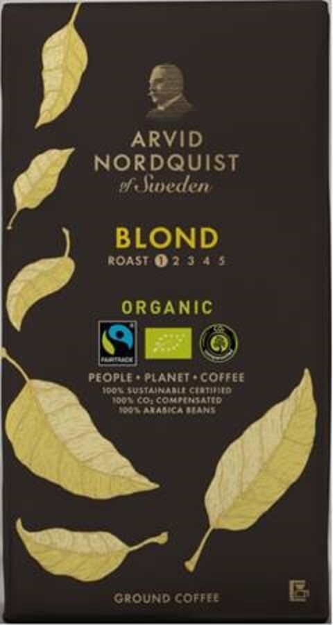 ARVID NORDQUIST OF SWEDEN BLOND ORGANIC Logo (EUIPO, 13.01.2021)