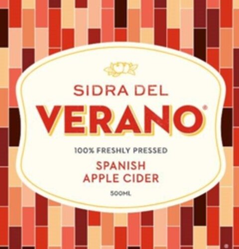 SIDRA DEL VERANO 100% FRESHLY PRESSED SPANISH APPLE CIDER 500ML Logo (EUIPO, 27.04.2021)