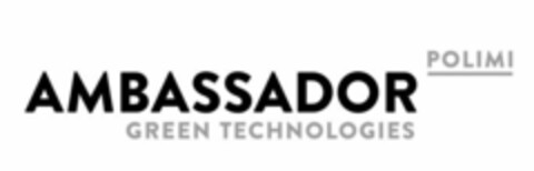 AMBASSADOR POLIMI GREEN TECHNOLOGIES Logo (EUIPO, 25.05.2021)