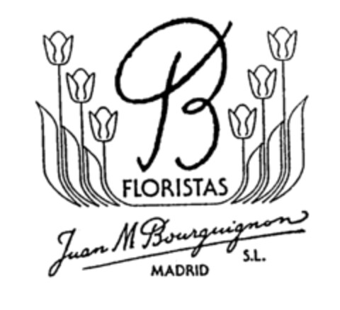 B FLORISTAS Juan M Bourguignon S.L. MADRID Logo (EUIPO, 04/01/1996)