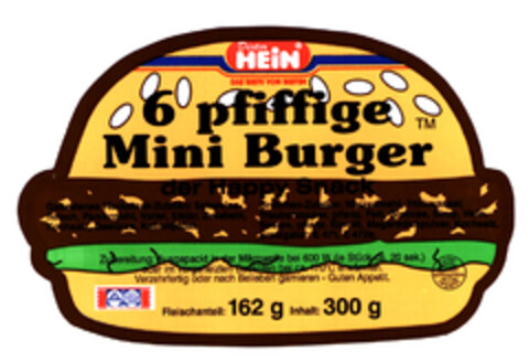 Hein 6 pfiffige Mini Burger Logo (EUIPO, 25.02.2003)