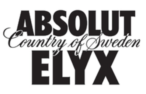 ABSOLUT COUNTRY OF SWEDEN ELYX Logo (EUIPO, 19.09.2010)