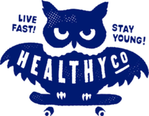 LIVE FAST! STAY YOUNG! HEALTHYCO Logo (EUIPO, 08/27/2019)